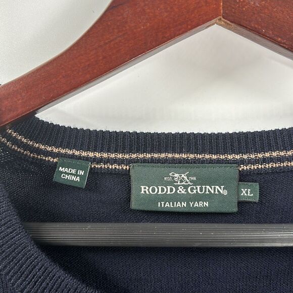 Rodd & Gunn Knit Sweater Merino Wool Dark Navy Blue Men’s XL - Picture 5 of 12